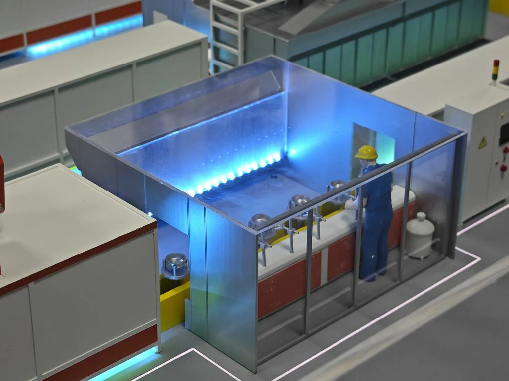 Custom Scale Model Mockup of Electroplating Production