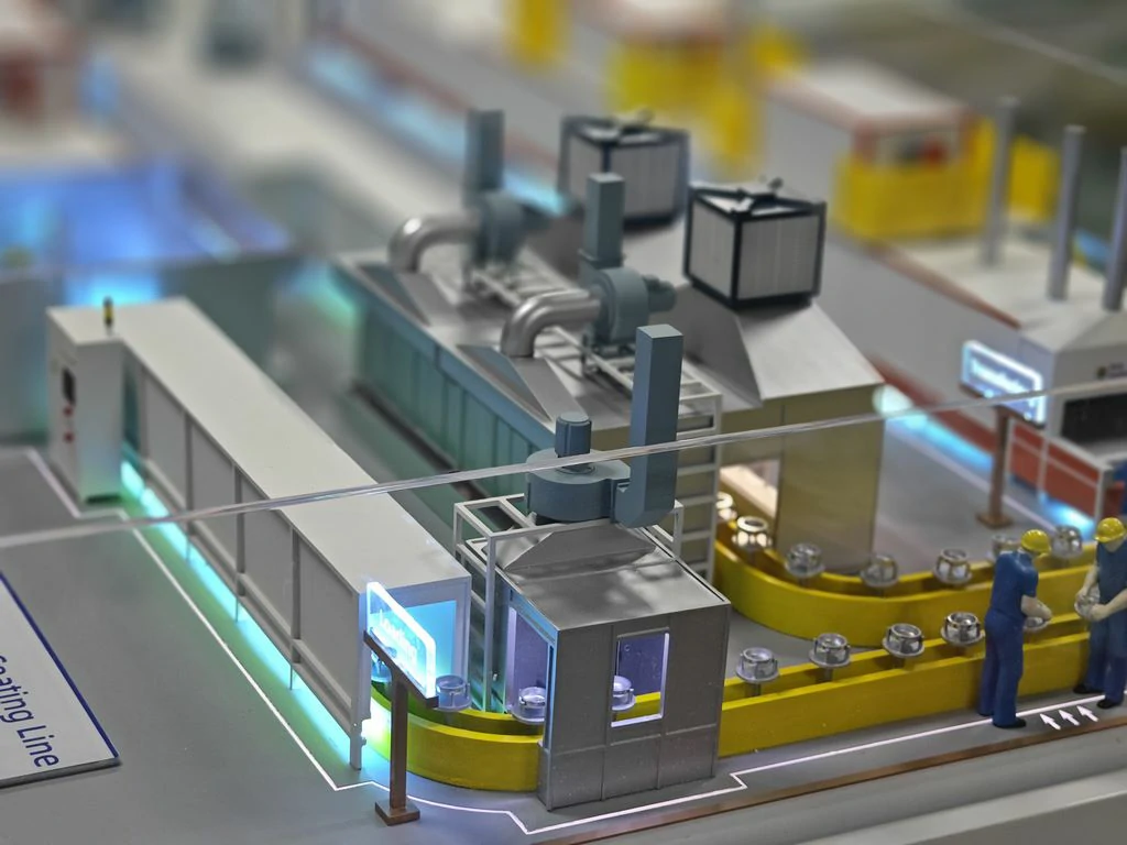 Custom Scale Model Mockup of Electroplating Production